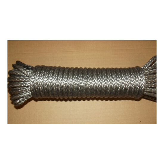 NEW 1/4"x 40' Dyneema Winch Line, Synthetic Pulling Rope, 12-Strand Braid image {1}