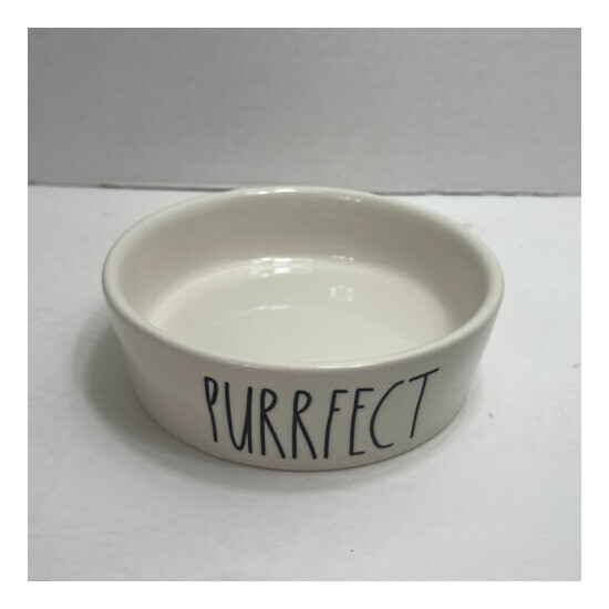 New Rae Dunn by Magenta PURRFECT Ceramic Cat Pet Water/Food Dish 5"  image {1}