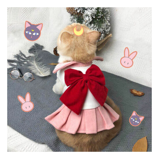 Anime Sailor Moon Pet Dog Cat Cosplay Costume Dress Cute Uniform Clothes Cos image {1}