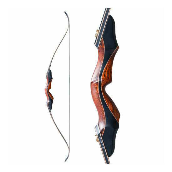 60'' Archery Takedown Recurve Bow Set Arrows Right Hand Hunting Target 30-50lb image {2}
