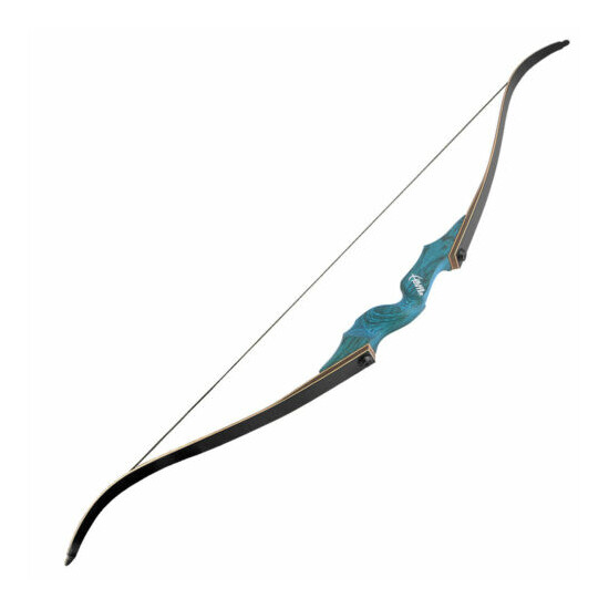 60" Takedown Recurve Bow 20-60lbs Bamboo Core Limbs Archery Hutning Longbow image {10}