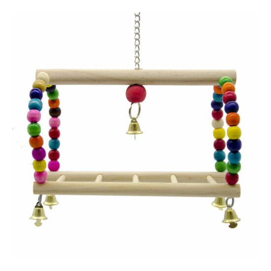 1PC Parrot Toy Funny Bridge Wood Beads Creative Cage Accessories for Bird Parrot image {7}