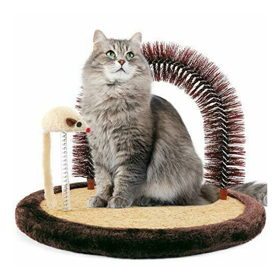 Happi N Pets The Original Cat Arch Self Groomer Cat Massager Cat Hair Brush F... image {1}