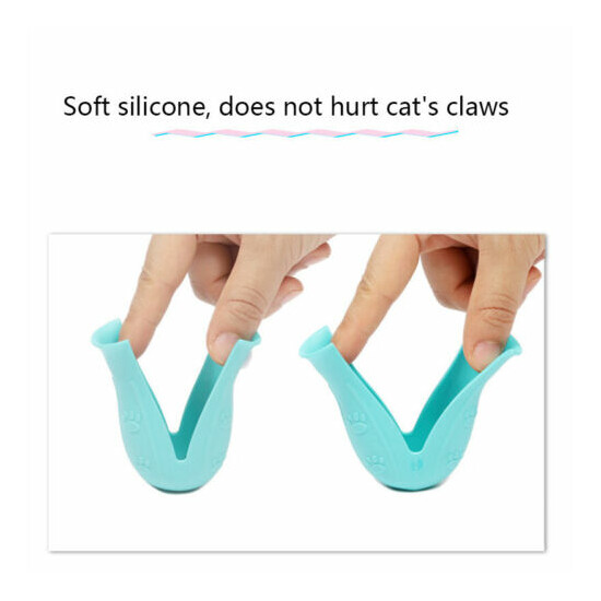 Cat foot cover pet anti-scratch and bite silicone cover pet bath paw covTA image {5}