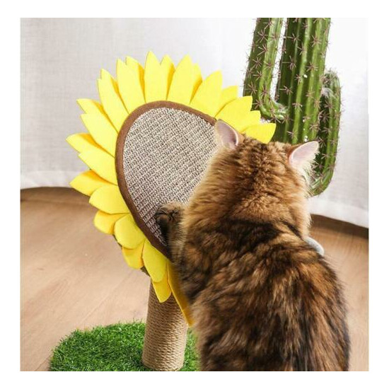 Lovely Caves Sunflower Cat Scratching Post Cat Scratcher Cat Tree image {5}
