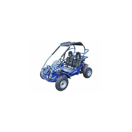 MotoTec Maverick 36V 500W Electric Go Kart - Blue Thumb {1}