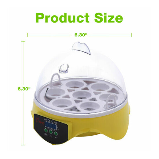 Mini Incubadora Automática de Huevos de Gallina Pato para 7 Huevos Fácil de Usar image {2}