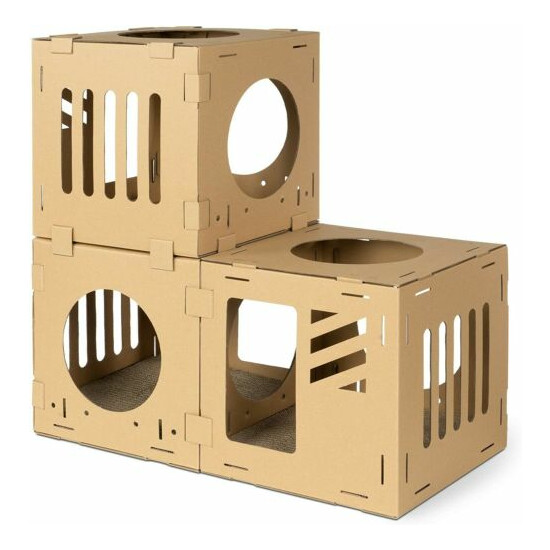 Cat Tunnel Cubes Cat House Hide Tunnel Bed Furniture ~HOURS OF FUN & DAILY SHIPP image {1}