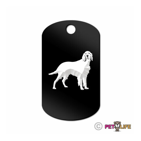 Irish Setter Engraved Keychain / GI Tag dog with Tab red Many Colors image {1}
