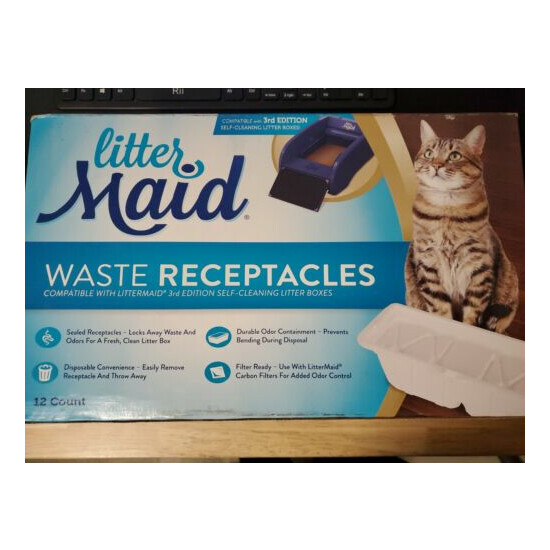 LitterMaid Waste Receptacles Disposable/Sealable Receptacles 12 ct total image {1}
