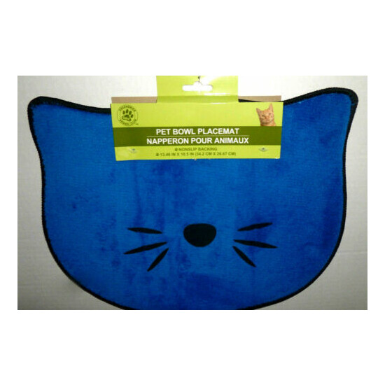 Greenbrier Kennel Club Cat Bowl Placemat-Blue-13.46" x 10.5"-Non-Skid Back-New!! image {1}