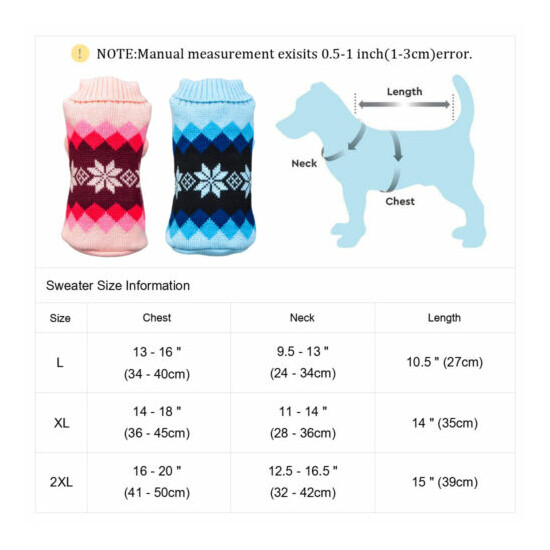 Christmas Dog Sweater Coat Winter Warm Knitted Costume Coat for Cats Small Dogs image {2}