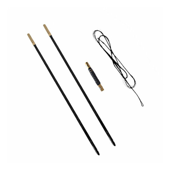 65" English Longbow Takedown 25-70lbs Straight Bow Traditional Archery Hunting image {5}