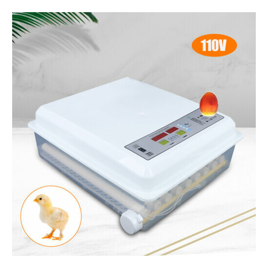64 Egg Incubator Automatic Chicken Brooder Automatic Turning Egg Hatcher Machine image {1}