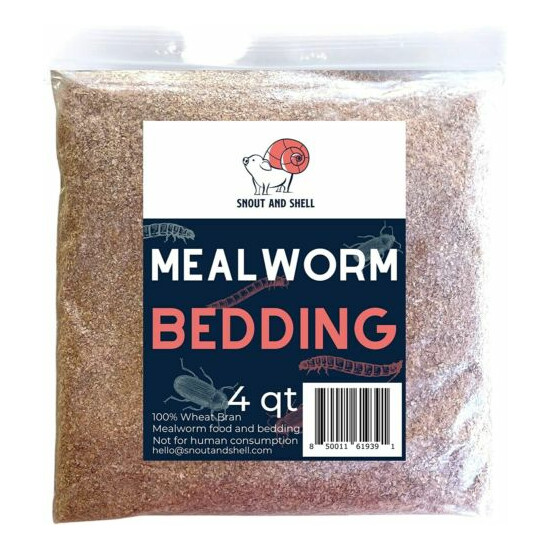 Mealworm Wheat Bran Bedding & Food Source - 100% Wheat Bran Easily Grow Worm 4qt image {1}