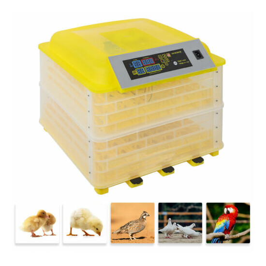 112 Egg Incubator Digital Automatic Hatcher Chicken Duck Egg Temperature Control image {3}