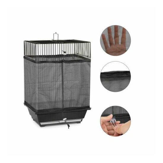 Bird Cage Cover Mesh Cloth,Birdcage Cover Bird Adjustable Cage Mesh Net Cover image {3}