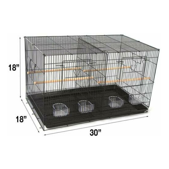 Lot of 4 Breeding Bird Carrier Cage with Dividor for Parakeet Canary Finch Lover image {2}
