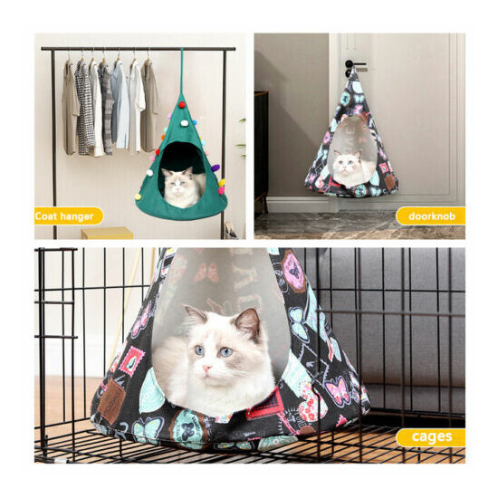 Removable pet hanging house cat cone hammock light washable puppy hammock image {2}