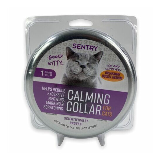 Sentry Calming Collar for Cats 1-Pack , One 30 Day Collar with Breakaway Buckle  image {1}