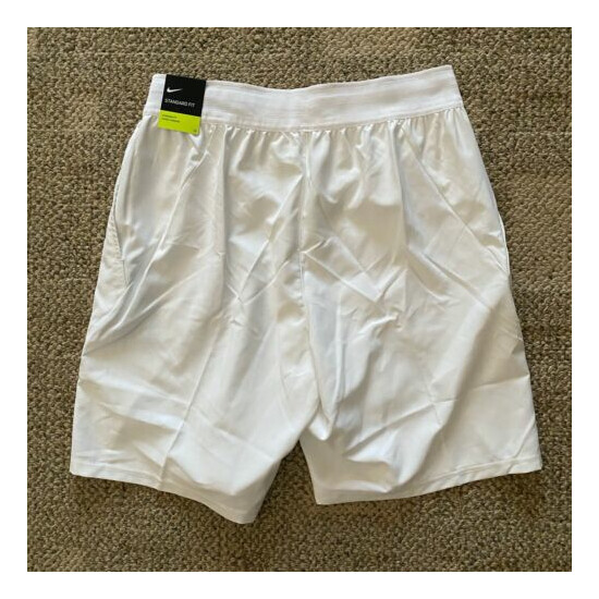 NikeCourt Flex Ace Mens 9" Tennis Shorts White Size Large L CK9777-100 image {4}
