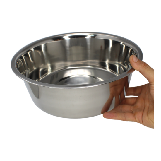 800012 Stainless Steel Standard 5 Quart Bowl Cage Cup Dish Bird Dog Food Water image {3}