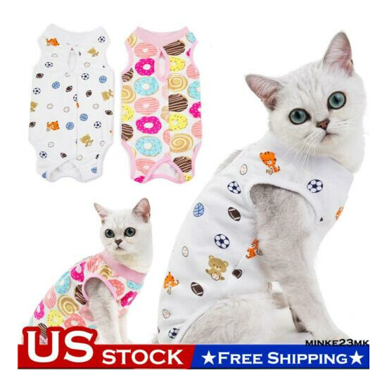 US Pet Puppy Dog/Cats Recovery Suit Coat Soft Surgery Wound Protect Vest Clothes image {1}