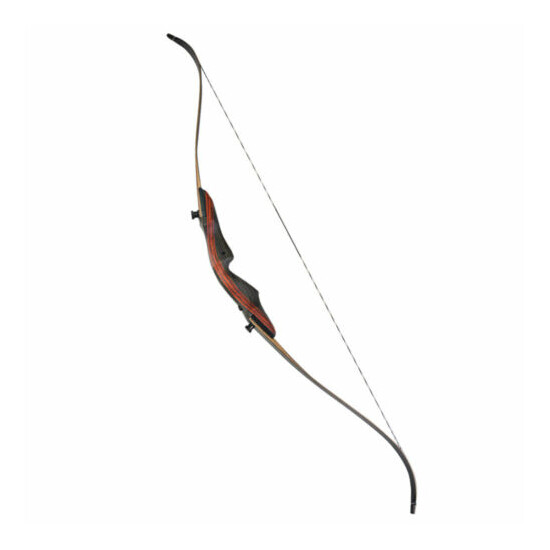 62" Archery Recurve Bow American Hunting Bow Longbow Takedown Wooden 20-50lbs Thumb {5}