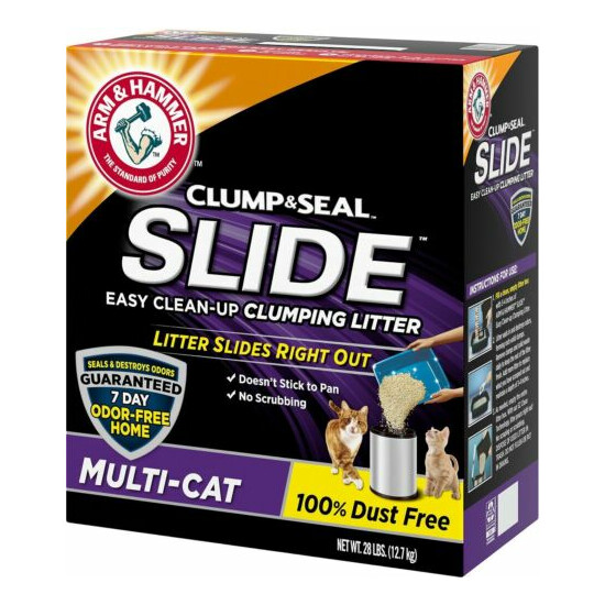 New-Arm & Hammer Litter Slide Multi-Cat Scented Clumping Clay Cat Litter image {1}