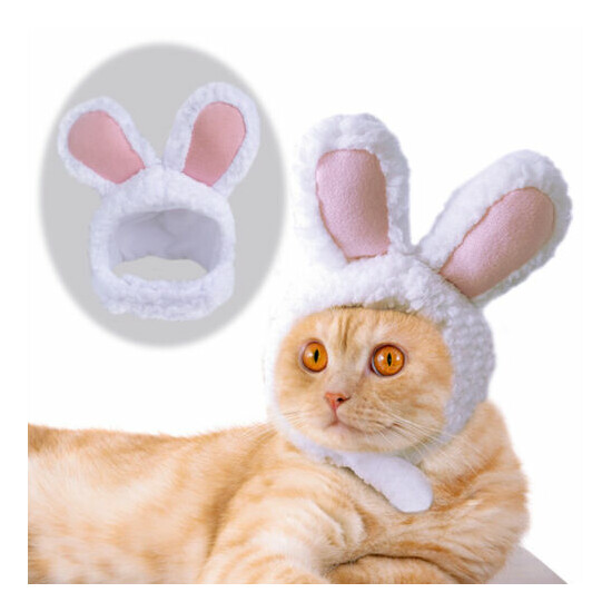Dog Cat Costume Cosplay Rabbit Headgear Cat Kitten Puppy Hat Head Decoration image {1}