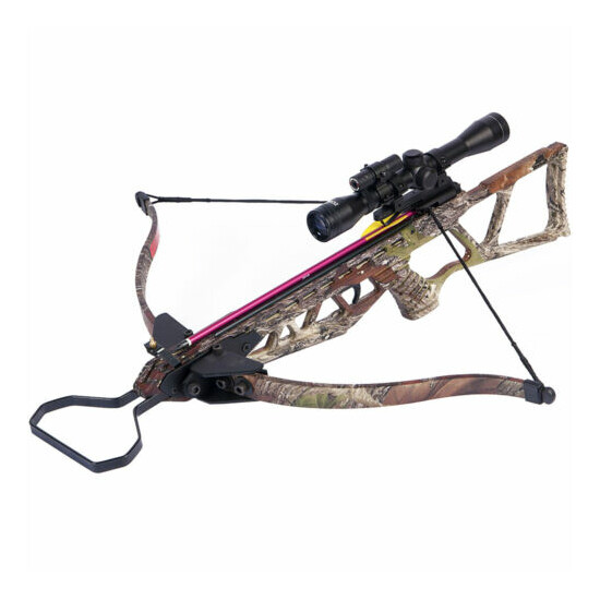 180 lb Black / Camouflage Camo Hunting Crossbow Bow +4x20 Scope +7 Arrows 150 80 image {19}