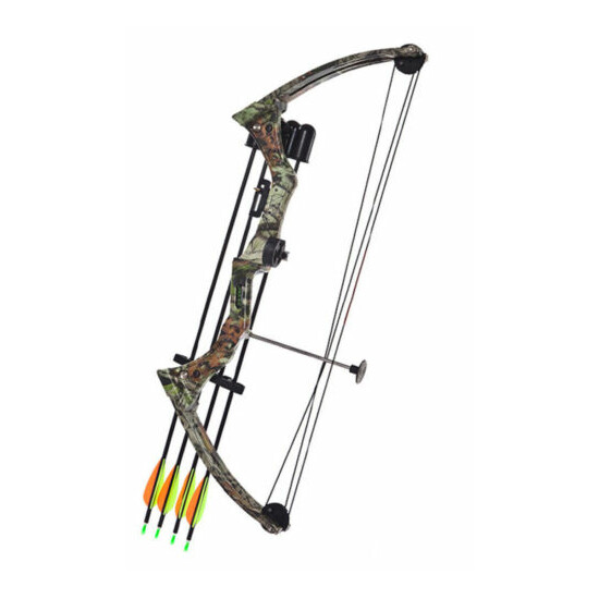 JH7474 Hunting Fishing Archery 20lbs Camo Compound Bow Right Hand Bow Thumb {1}
