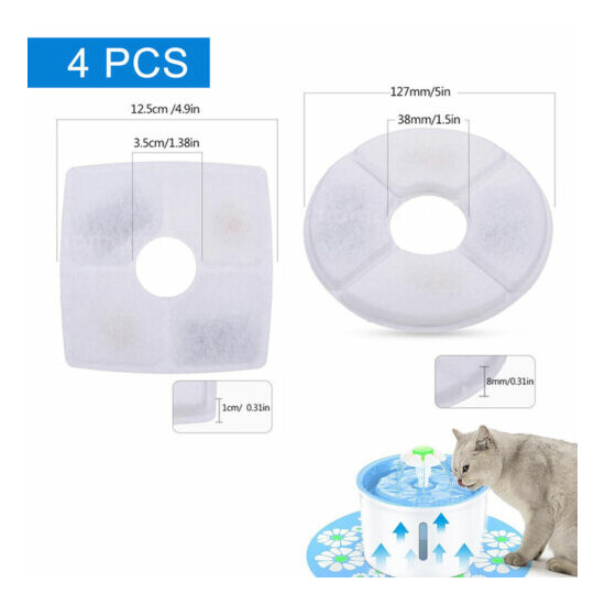 Replacement Filter Pet Flower Cat Drinker Dog Drinker Automatic Cycle 4 Pack New image {8}