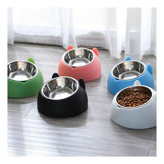Pet Dog Cat Food Bowl Water Bowl Feeder Dish Elevated Stand Bowls* image {1}