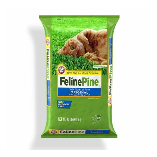 Best Cat Litter Feline Pine Natural Organic No Odor Dust Free Kitten Safe 20 lbs image {1}