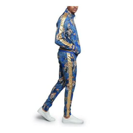 MEN'S Floral Tiger Track Pants & Jacket Jogging Track Suit Set S~5X ST559 image {17}