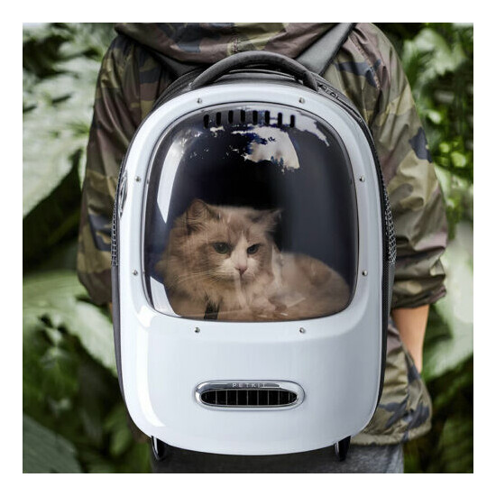 PETKIT Pet Cat Dog Carrier Backpack Ventilated Space Capsule Travel Bag Walking image {3}