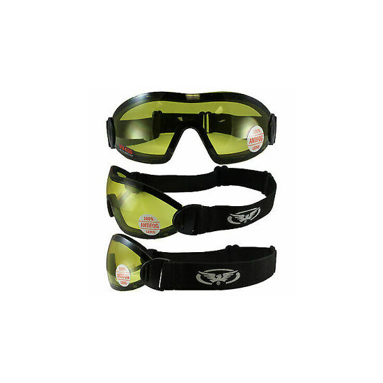 FLARE WING SKYDIVE SKYDIVING GOGGLES PARAGLIDING YELLOW INCLUDES STORAGE POUCH Thumb {1}