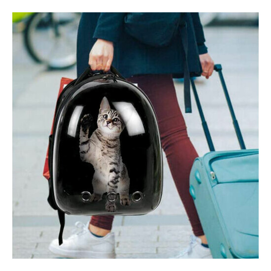 Outdoor Portable Pet Carrier Backpack Dog Cat Zipper Breathable Space Capsule image {3}