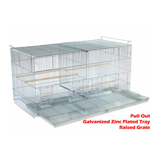 Lot-4 Galvanized Bird Finches Canary Aviary Breeding Cage Divider Rolling Stand  image {3}