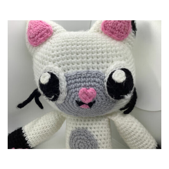 16 inch hand knitted cat  image {1}
