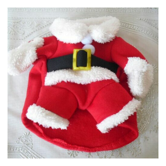 Funny Santa Claus Clothes For Small Cats Dogs Xmas New Year Pet Cat Cloth Outfit image {3}