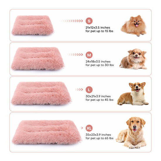 Plush Pet Bed Mat Soft Kennel Crate Cushion Pad for Dogs Cats Anti-Slip Bottom image {2}