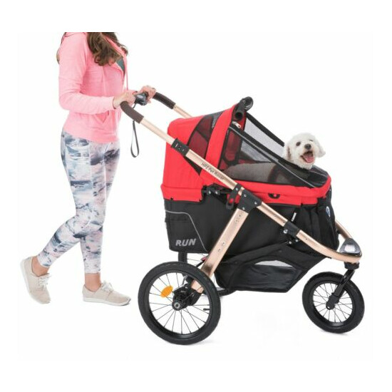 HPZ™ PET ROVER RUN Performance Jogging Sports Stroller for Dogs & Cats - Red image {1}