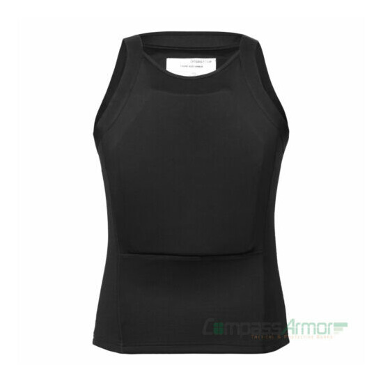 Ultra Thin Concealed T shirt Body Armor Vest Bulletproof made with Kevlar IIIA image {2}