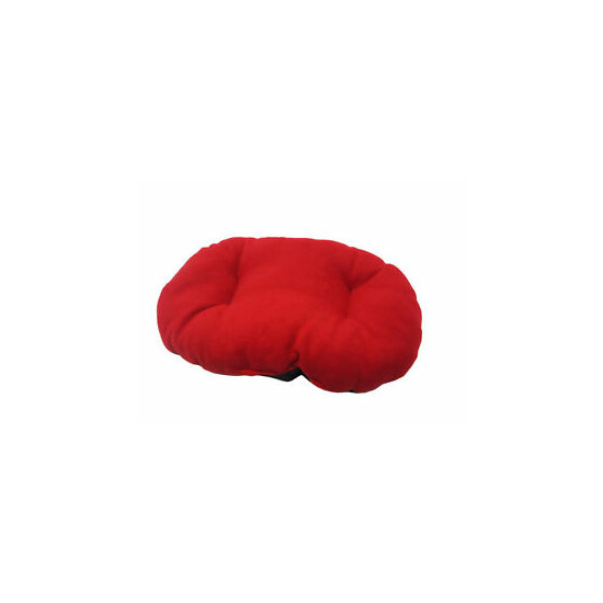 NEW!!! LARGE RED FLEECE DOG / CAT BED CUSHION TO PUT IN BOTTOM OF BASKET image {1}