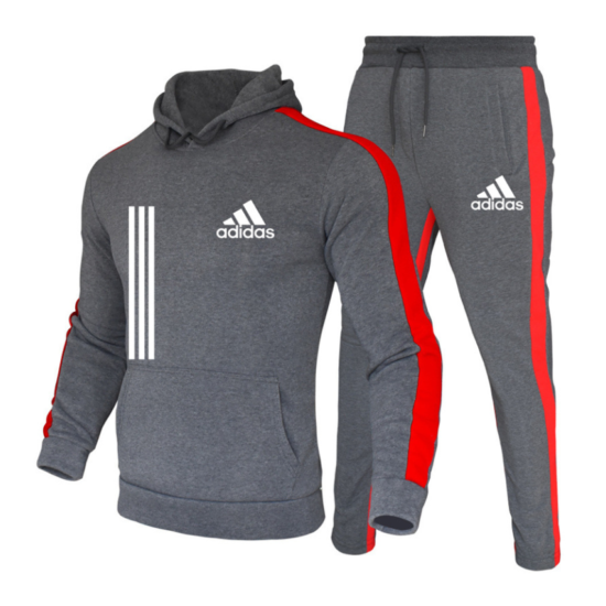 Hoodies + Sweatpants Track Suit Comfy Jogging outdoor Sportswear Gym Casual Mens image {10}