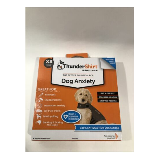 ThunderShirt Insanely Calm Dog Anxiety Jacket Vet, Solid Gray, Size Extra Small  image {1}