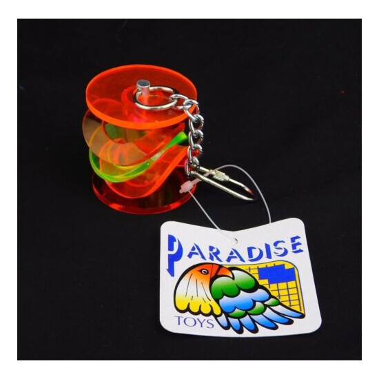 Lot 12 Paradise Toys SM Med Parrot Bird Acrylic Toy Rattle Cylinder 322 Caitec image {1}