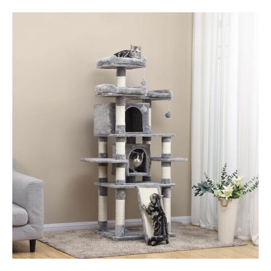 Cat Tree Tower Condo Furniture Multi-Level Scratching Kitty Pet Play House image {1}